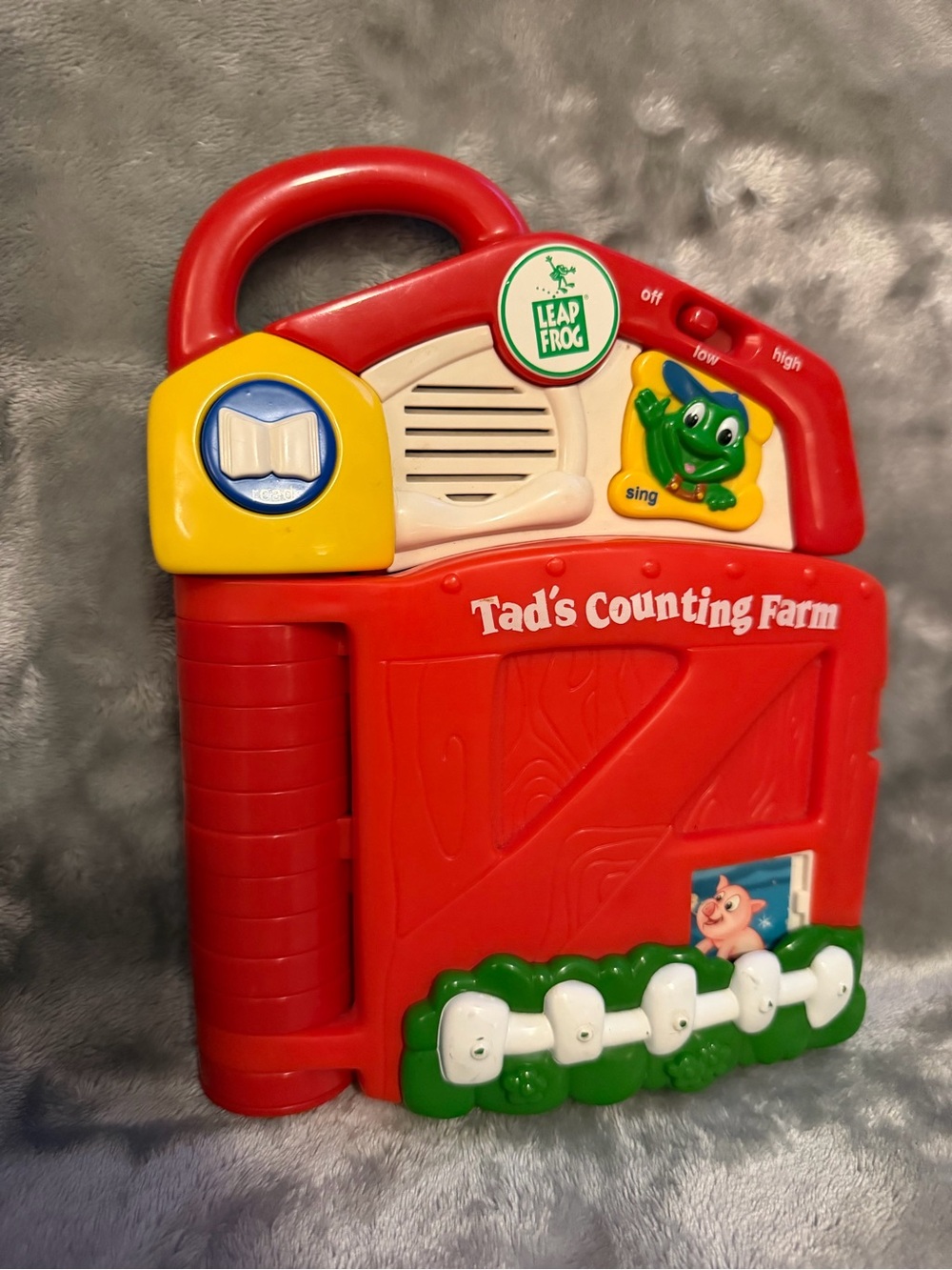 Leap Frog Tad's Counting Farm Electronic Book Block Barnyard Vintage 2002 Works